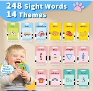 Toddler Toys Talking Flash Cards for 1 2 3 4 5 6 Year Old Boys and Girls,